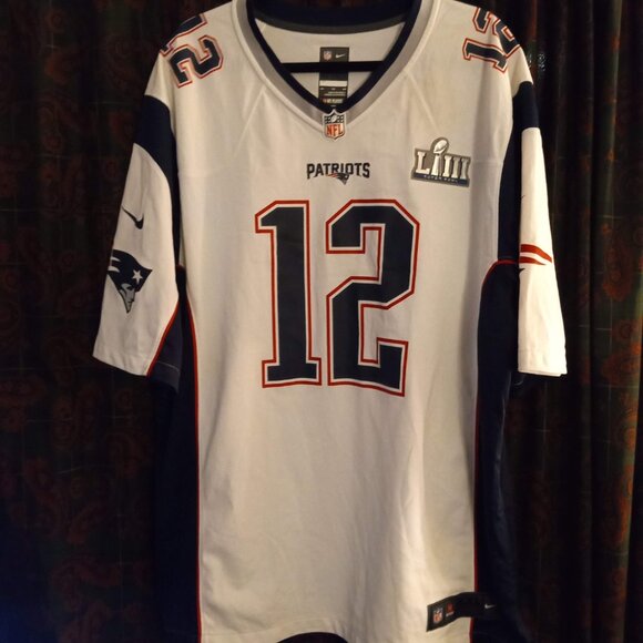NIKE BRADY NEW ENGLAND PATRIOTS SUPER BOWL LIII 53 WHITE NFL ON FIELD JERSEY XXL - Picture 2 of 11